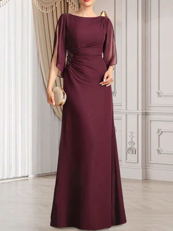 Tight mop chiffon bridal mother dress