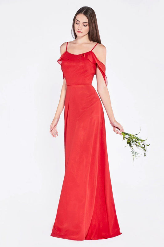 A-line off shoulder flowing sleeve dress