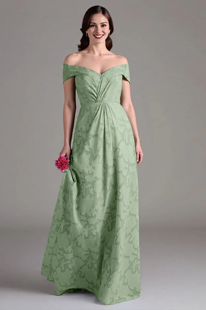 A-line shoulder pleated long skirt