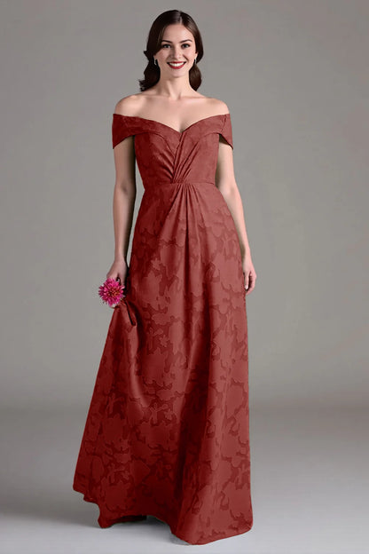 A-line shoulder pleated long skirt