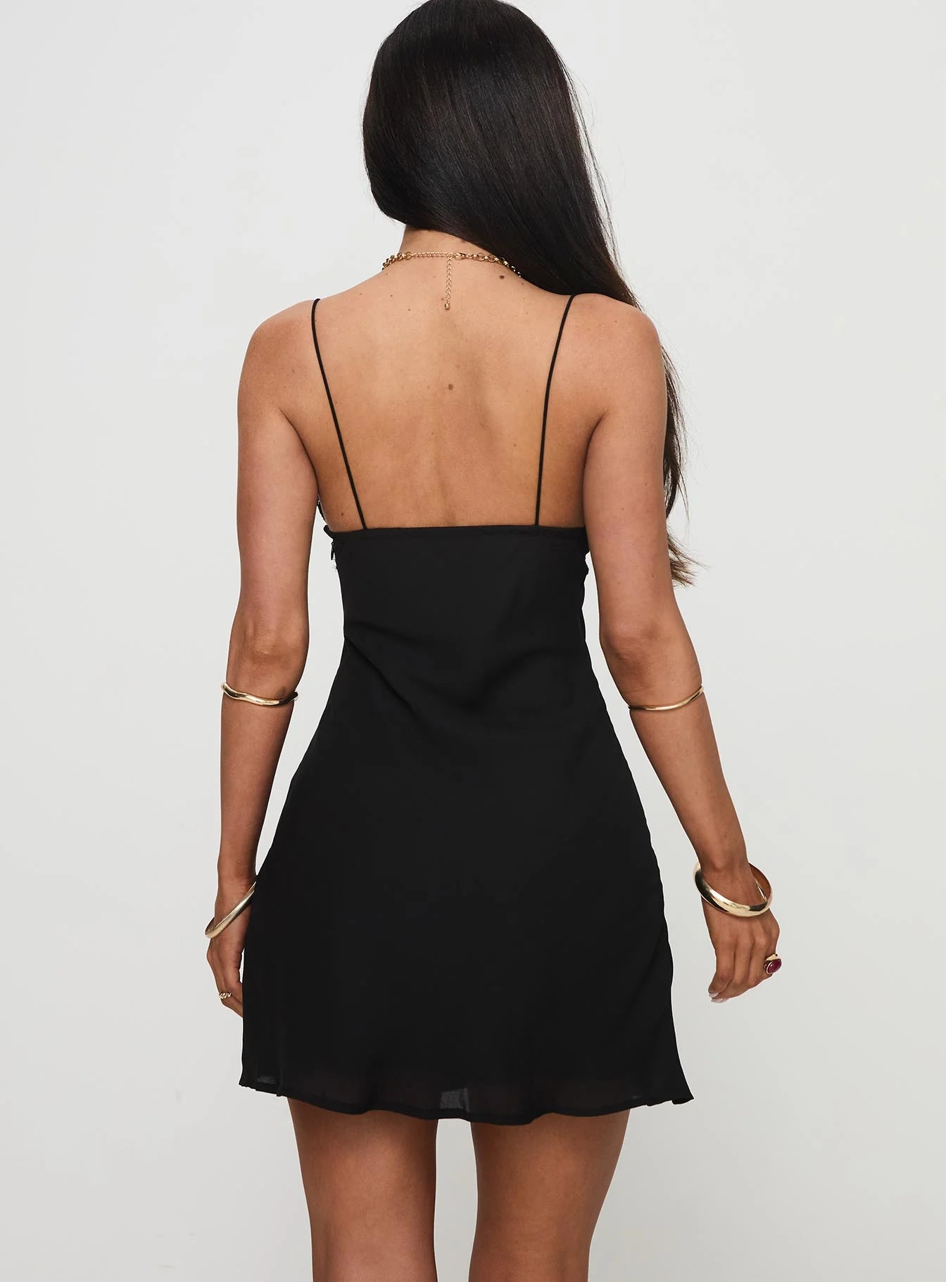Black Lace Insert Spaghetti Strap Bodycon Mini Evening Dresses
