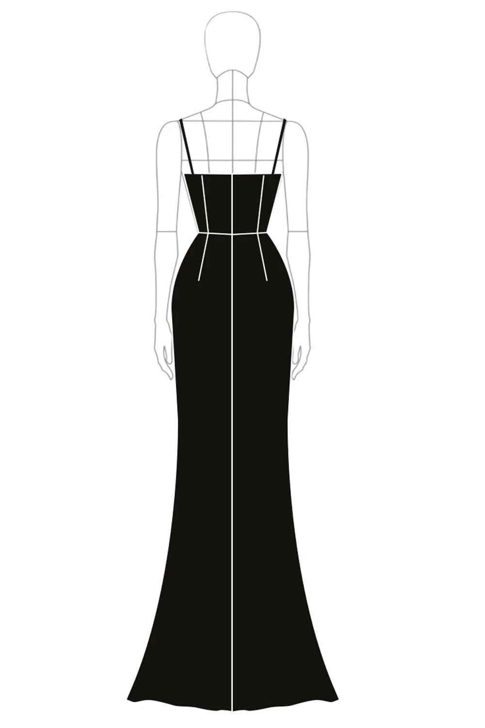Black Mermaid Spaghetti Straps Long Formal Dress with Sequins