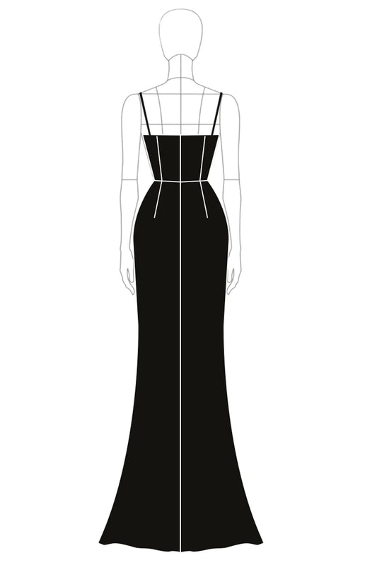Black Mermaid Spaghetti Straps Long Formal Dress with Sequins