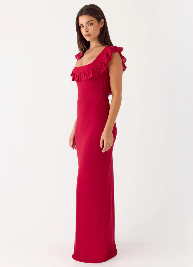 Black Strapless Cutout Waist Flowy Maxi Prom Dress For Glamorous Evening Formal Occasions
