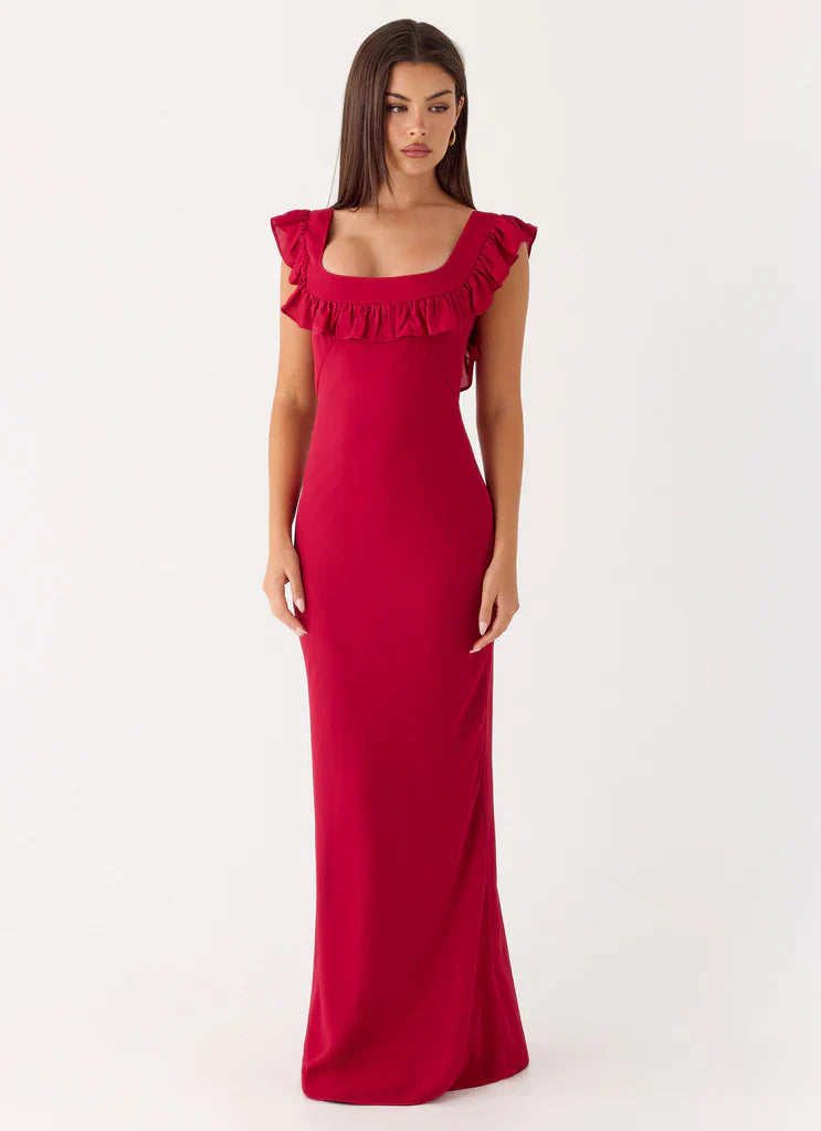 Black Strapless Cutout Waist Flowy Maxi Prom Dress For Glamorous Evening Formal Occasions