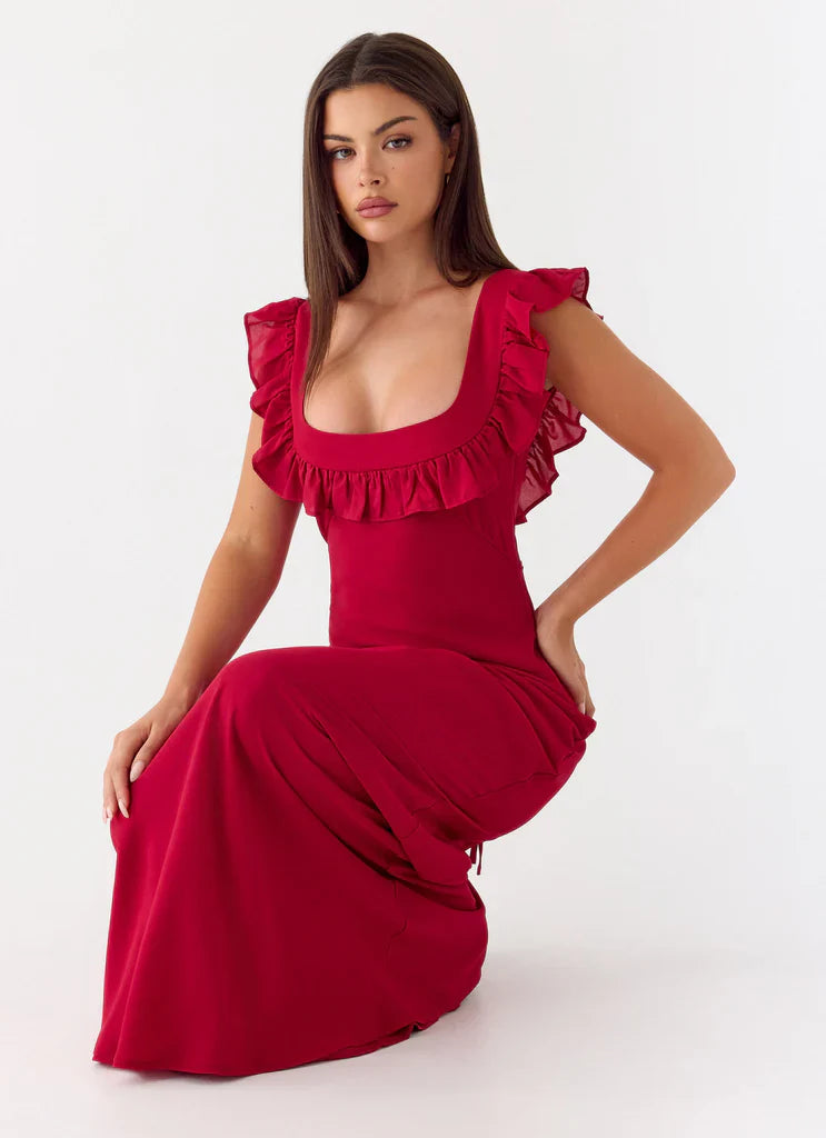 Black Strapless Cutout Waist Flowy Maxi Prom Dress For Glamorous Evening Formal Occasions