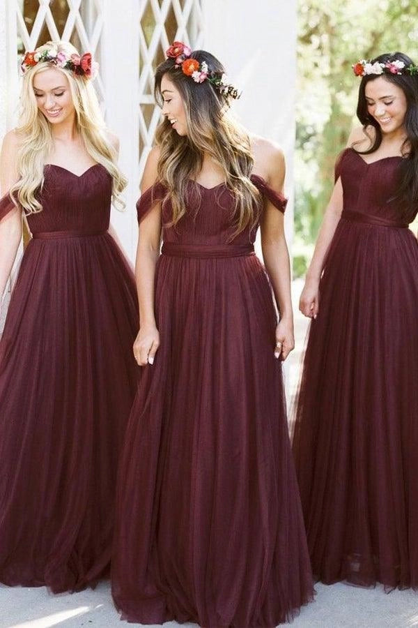 Burgundy Bridesmaid Dresses Long Bridesmaid Dresses