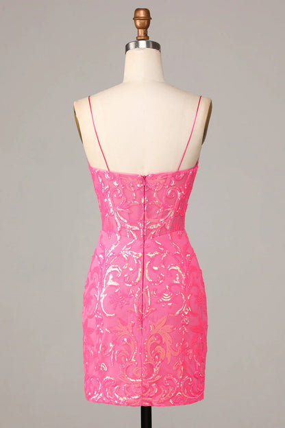 Thin strap strap sequin back to school dress