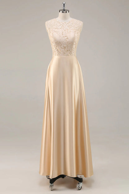 Champagne Satin A Line Two Pieces Mother Of The Bride Dress