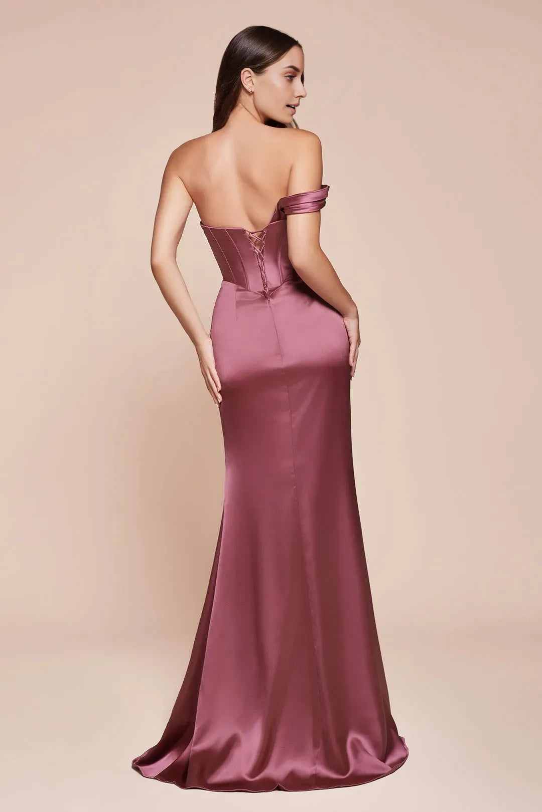 Charming Satin bodice One shoulder sweetheart  Sleeveless Lace Up Floor-Length Side Slit prom dress for women buy