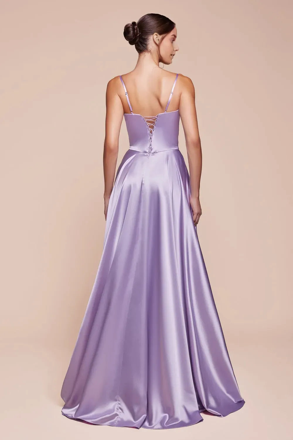 Charming Satin bodice One shoulder sweetheart  Sleeveless Lace Up Floor-Length Side Slit prom dress for women buy