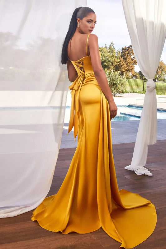 Charming Satin  sweetheart Beaded Sleeveless lace-up Floor length side leg slit prom dress ready to ship