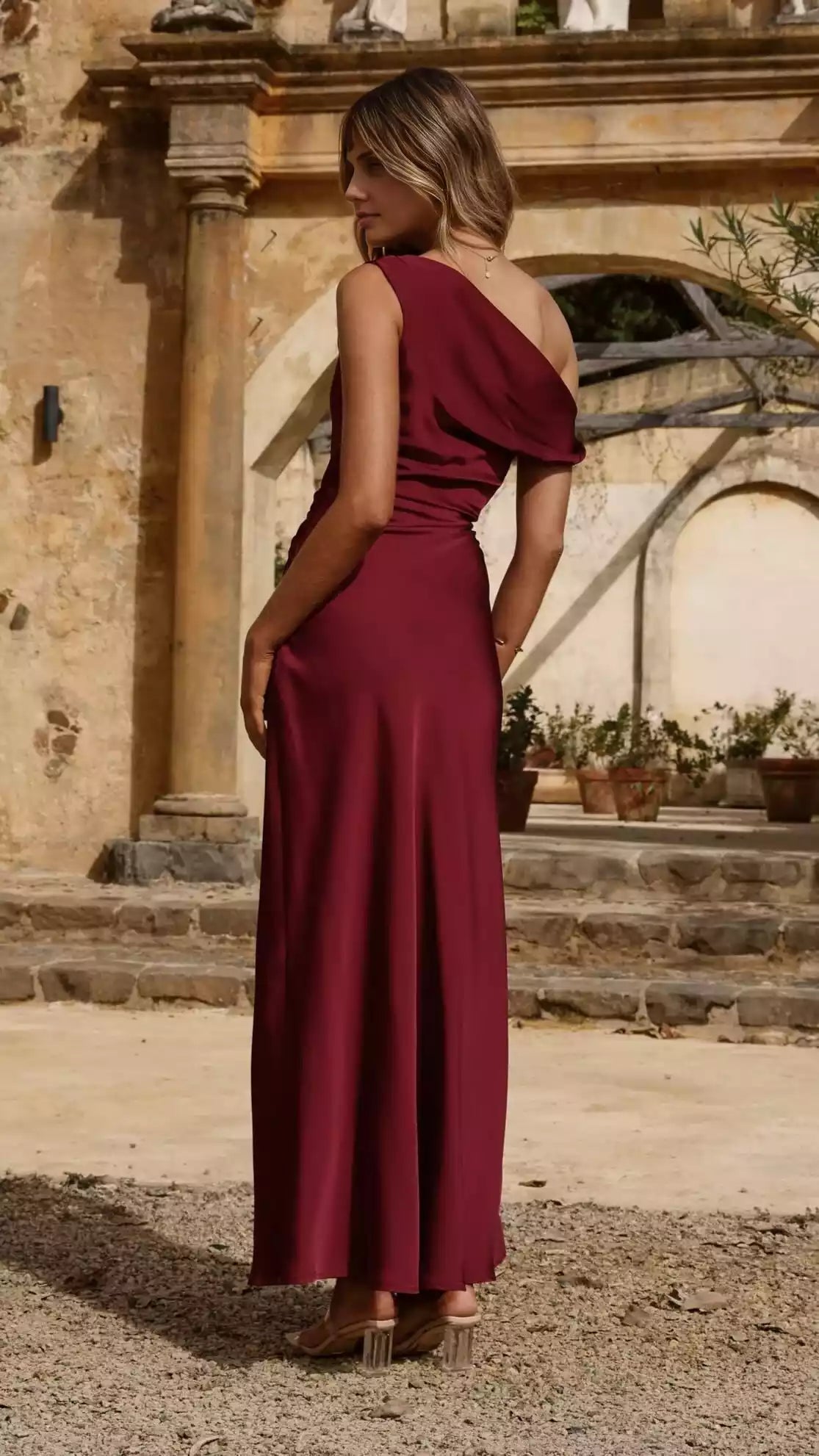 Charming asymmetrical off shoulder side pleats, fully lined pleat details, invisible side zipper Prom Dresses