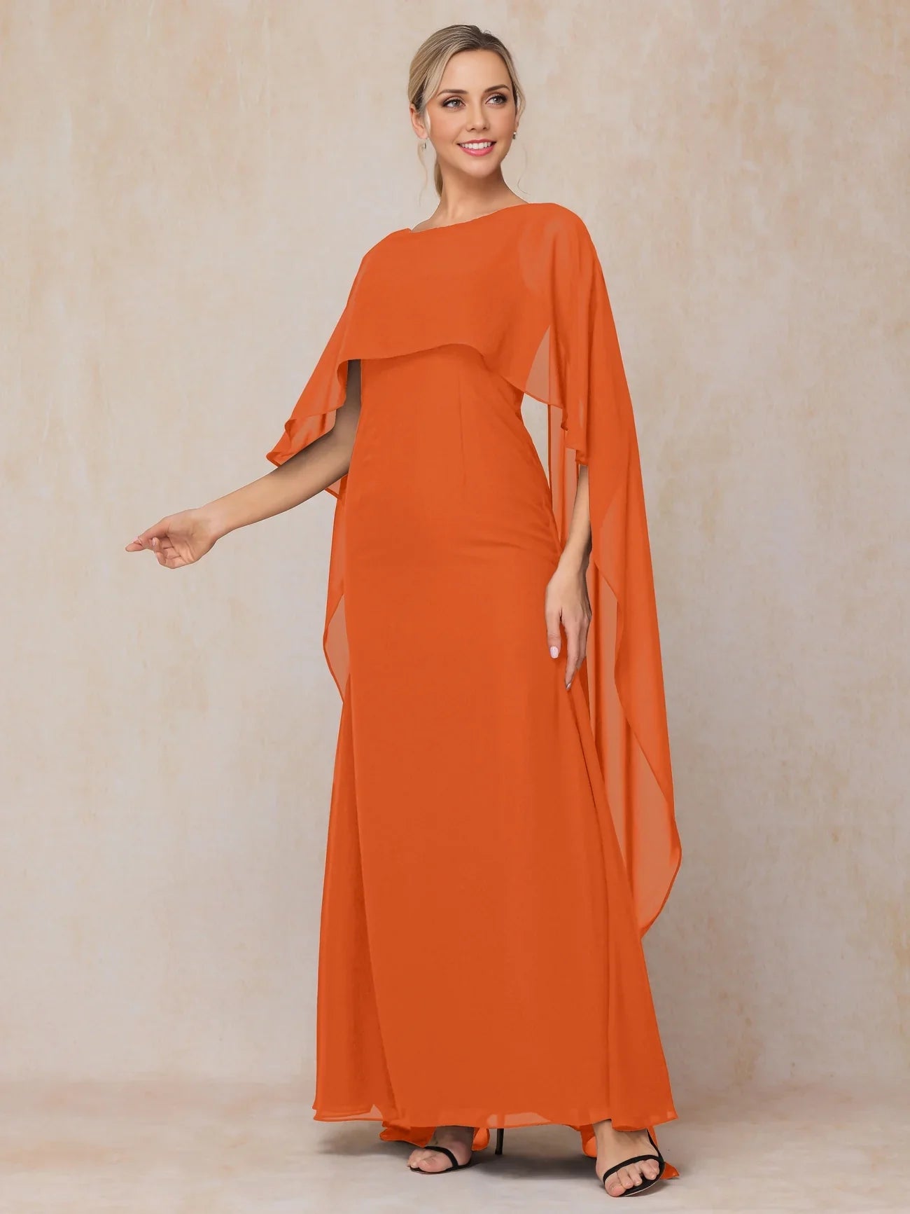Charming floor length short sleeved chiffon comfortable and elegant short sleeved design highlights exquisite bride and mother dresses