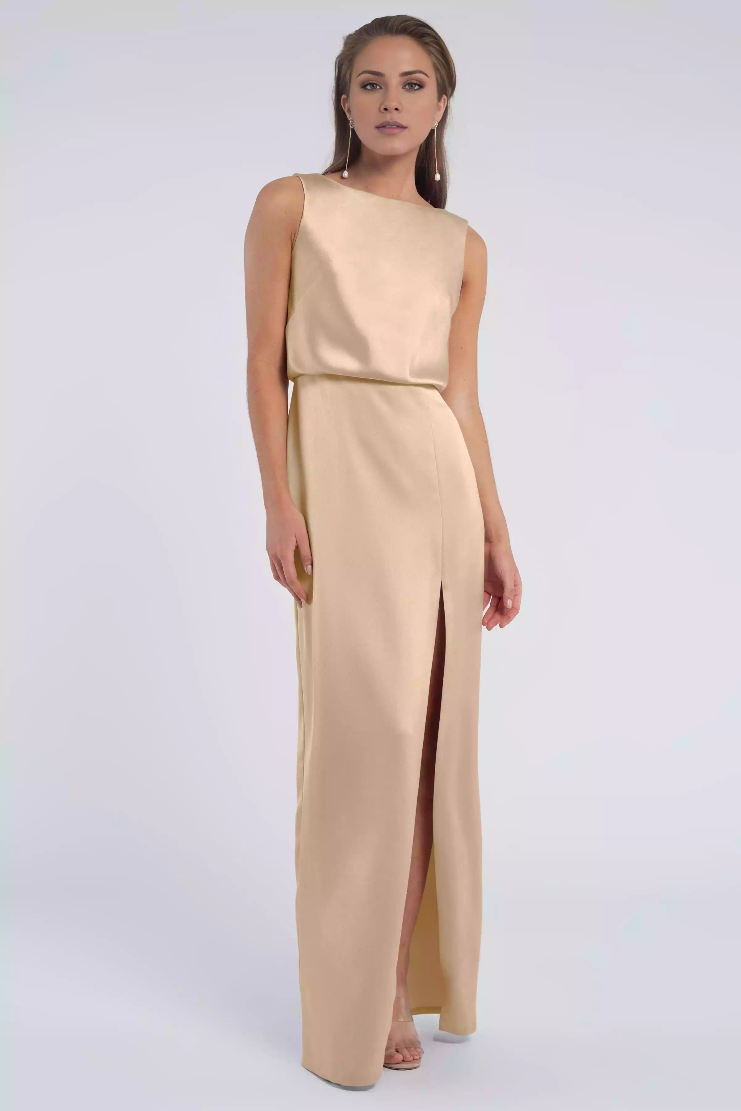 Charming loose waist backless slim fit skirt with hollowed out slit tight corset and back zipper Evening Dresses