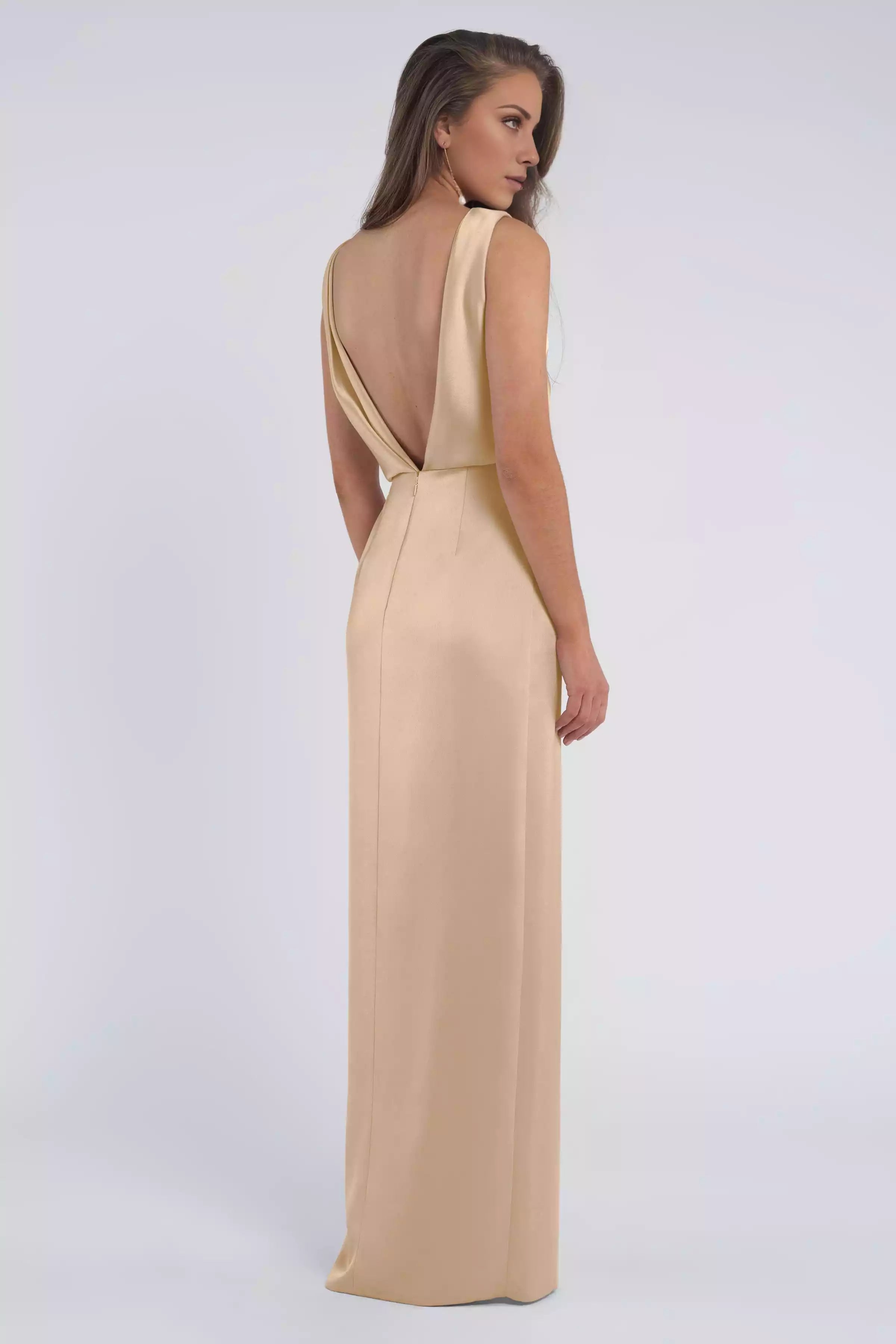 Charming loose waist backless slim fit skirt with hollowed out slit tight corset and back zipper Evening Dresses