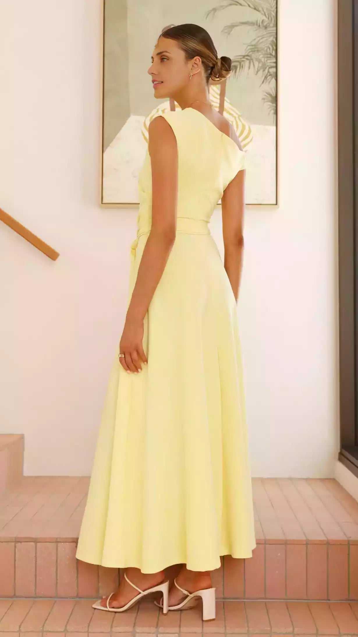 Charming off shoulder detachable waistband with A-line flowing and invisible back zipper Prom Dresses