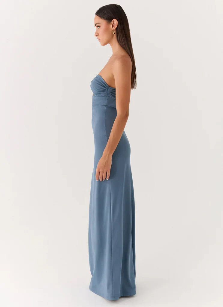 Chocolate Brown Halter Neck Deep V Backless Maxi Dress For Elegant Formal Evening Events