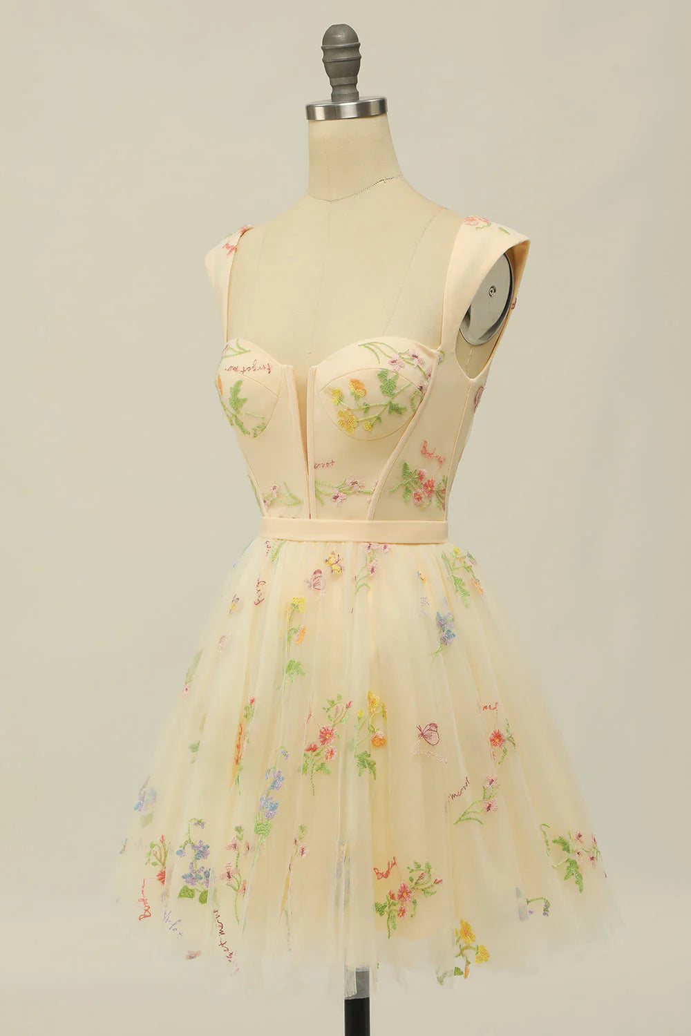 Cute A-line Sweetheart Embroidered Short Back to School Dress