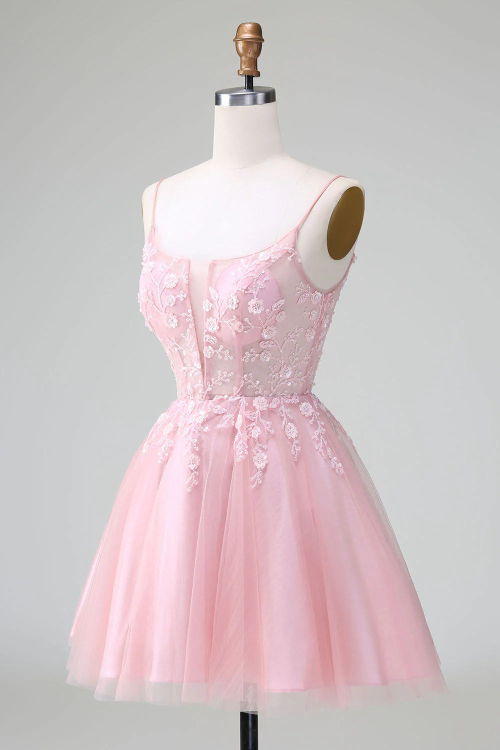 Cute Sparkly Blue A Line Sequins Corset Short Homecoming Dress with Lace Up Back