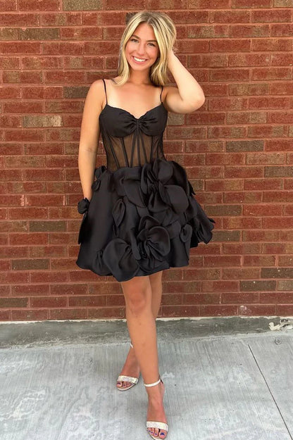 Thin suspender fishbone printed satin short back to school dress