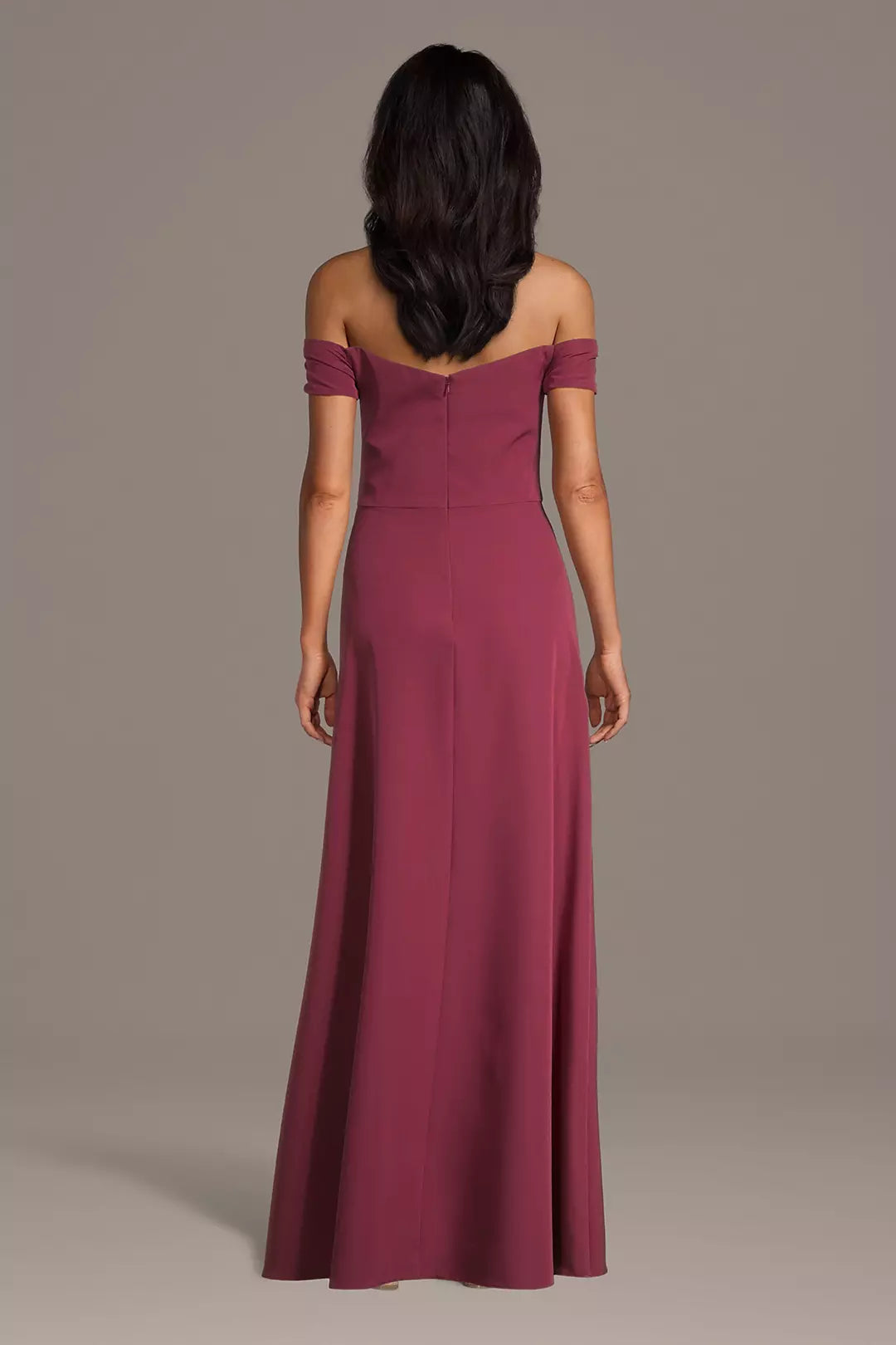 Elegant A-Line Off-Shoulder Crepe Applique Back Zip Ankle-Length Mother of the Bride Dress for women hot sale