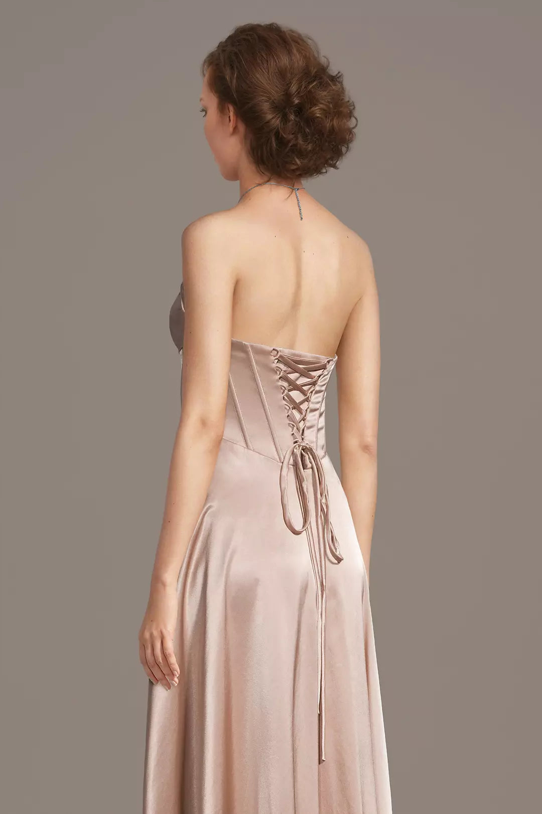 Elegant A-Line Sweetheart Spaghetti-Strap Lace-Up Back Floor-Length Bridesmaid Dresses