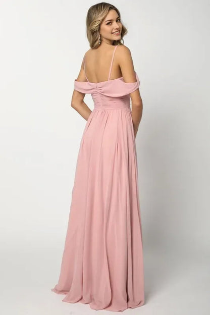 Elegant A-line sweetheart Off the shoulder Back Zip Floor length prom dress for women hot sale