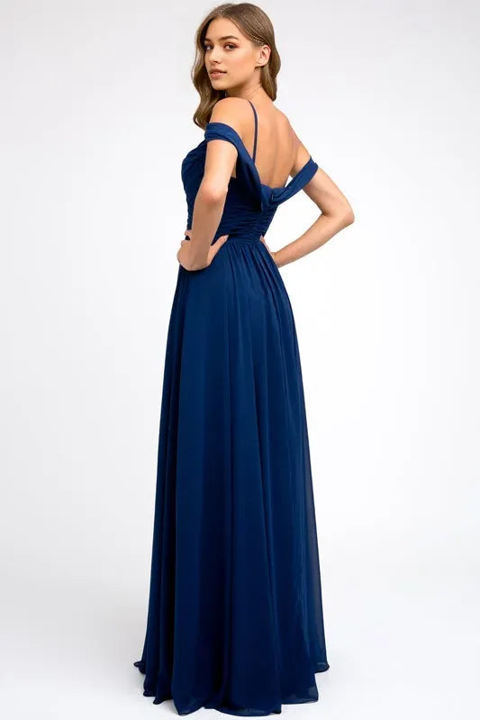 Elegant A-line sweetheart Off the shoulder Back Zip Floor length prom dress for women hot sale