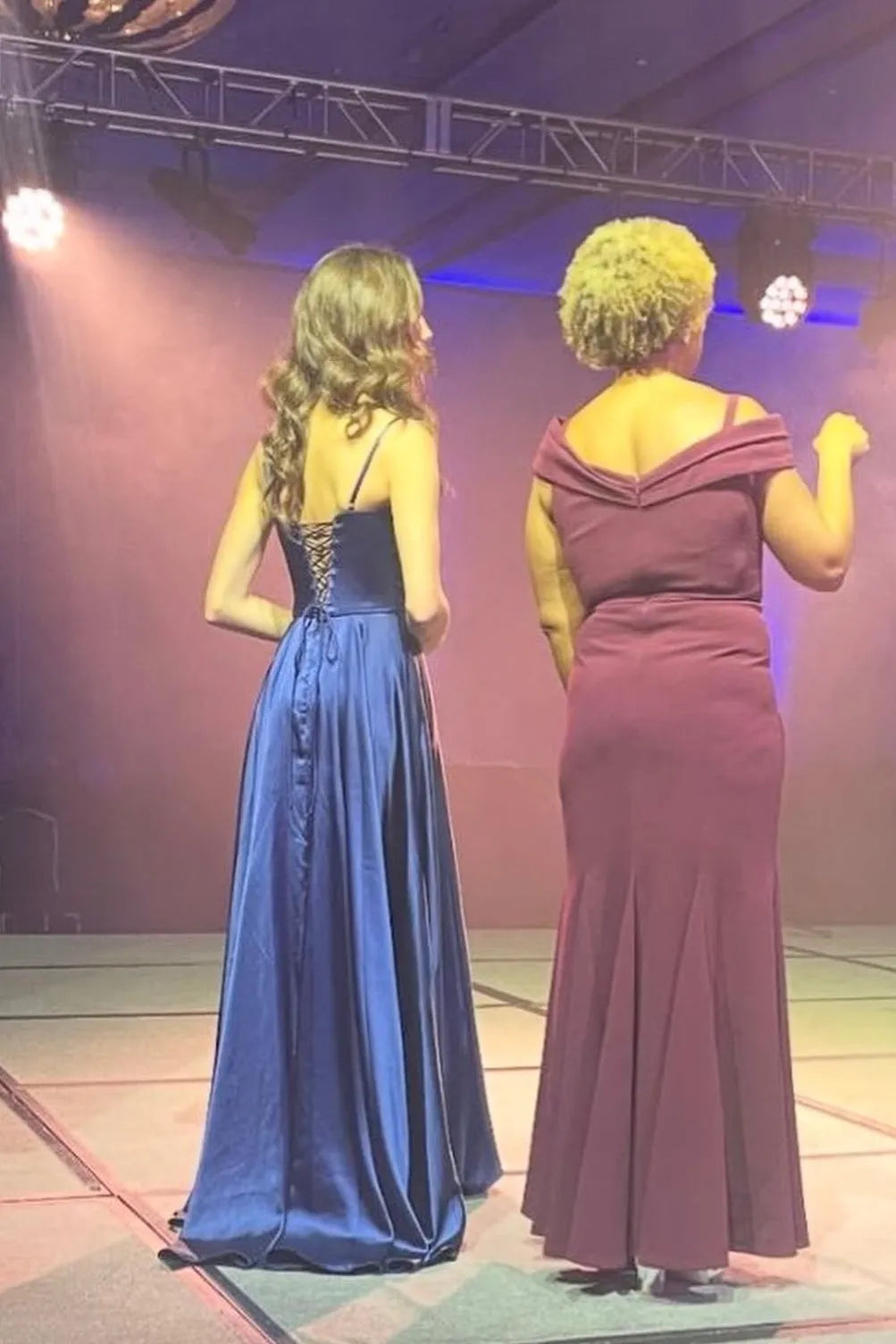 Elegant  Navy Blue Satin A - Line Sweetheart Neck Sleeveless Corset Lace -Up Back Floor - Length Prom Dress With Slit