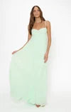 Elegant A-Line Sweetheart Sleeveless Pleated Mint Green Floor-Length Prom Gown