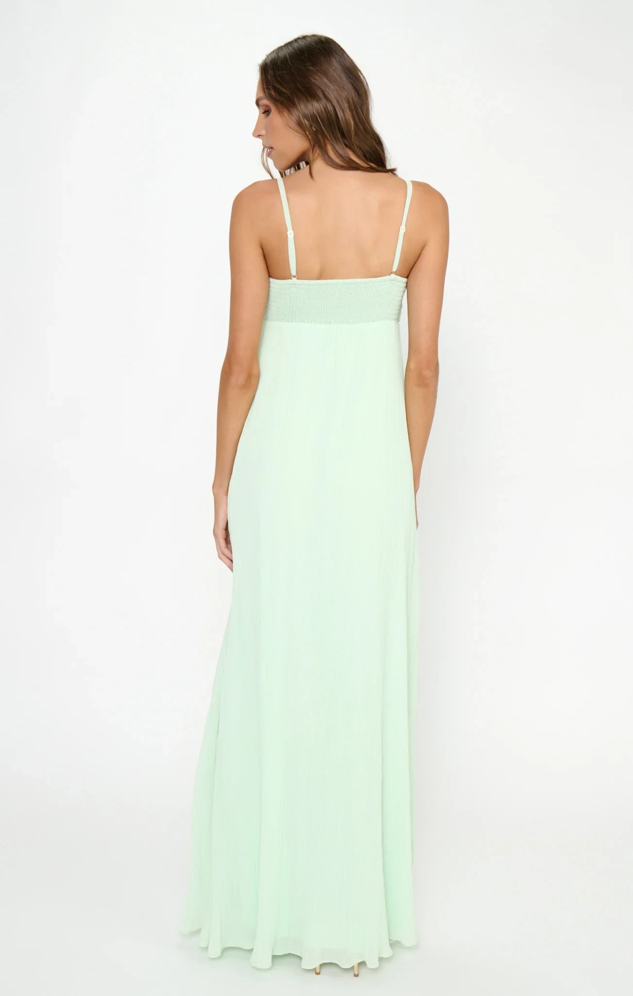 Elegant A-Line Sweetheart Sleeveless Pleated Mint Green Floor-Length Prom Gown