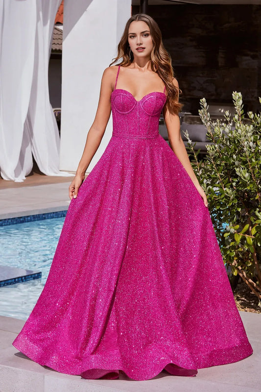 Elegant A-line sweetheart glitter Sleeveless Back Zip Floor length  prom dress for women hot sale