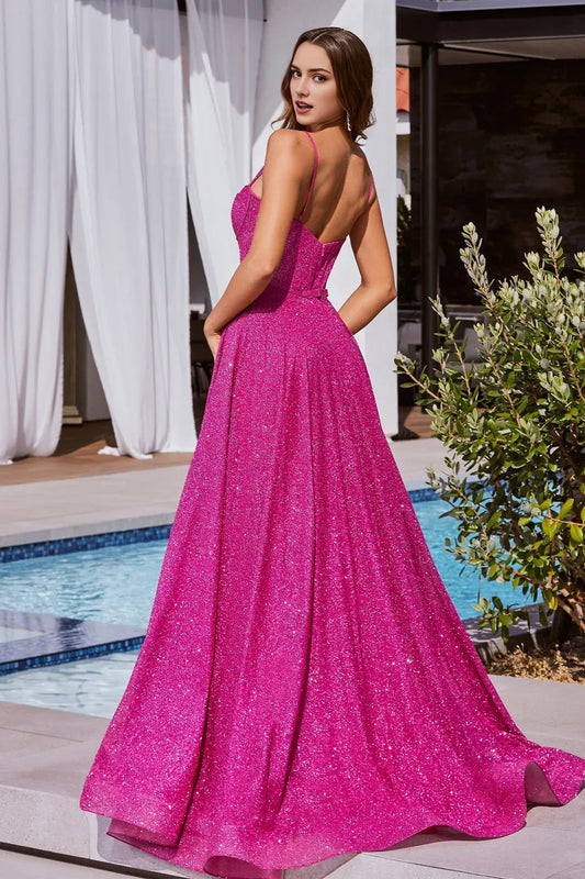 Elegant A-line sweetheart glitter Sleeveless Back Zip Floor length  prom dress for women hot sale