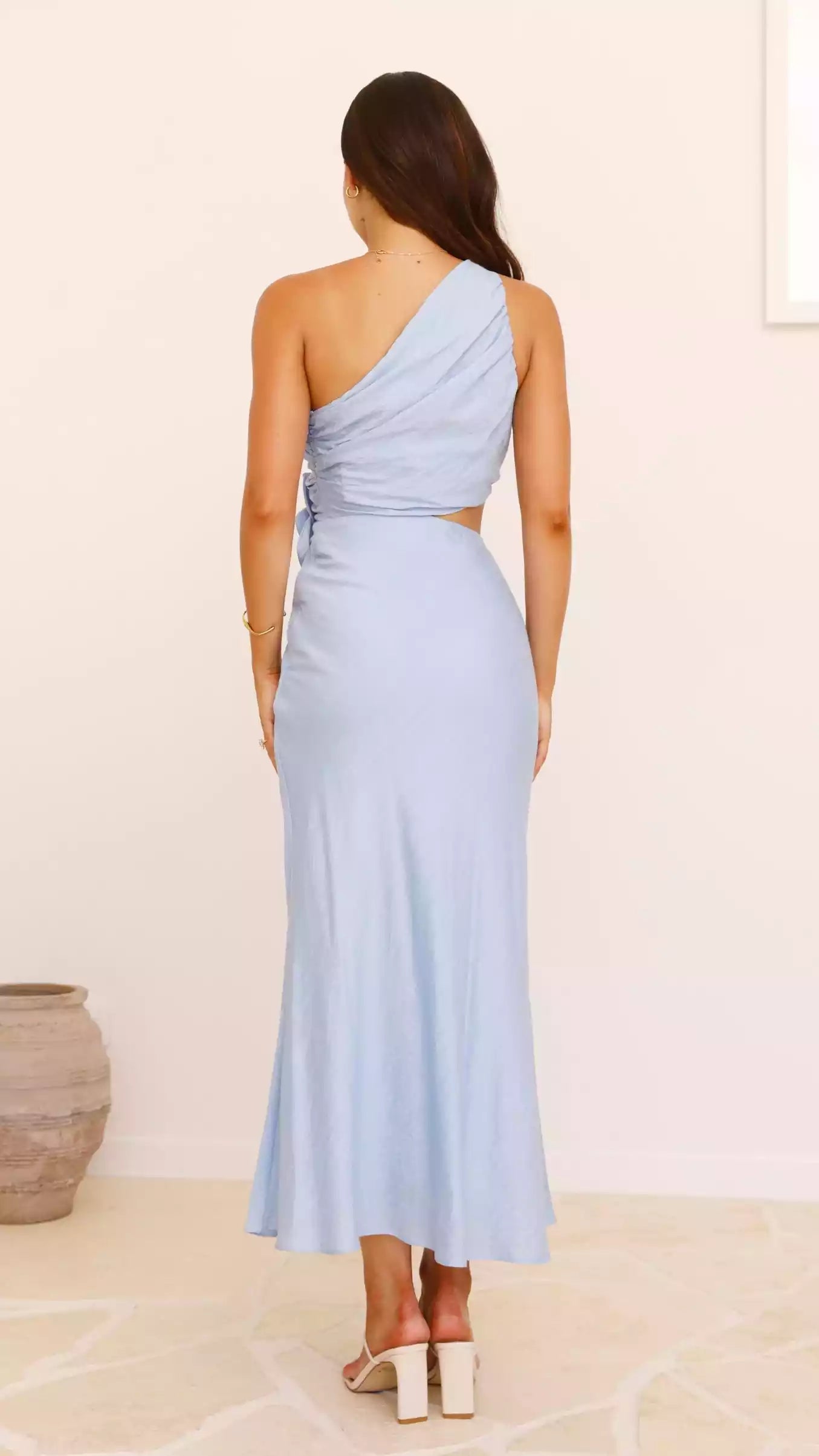 Elegant floor to ceiling single shoulder fully lined invisible zipper three-dimensional flower Prom Dresses