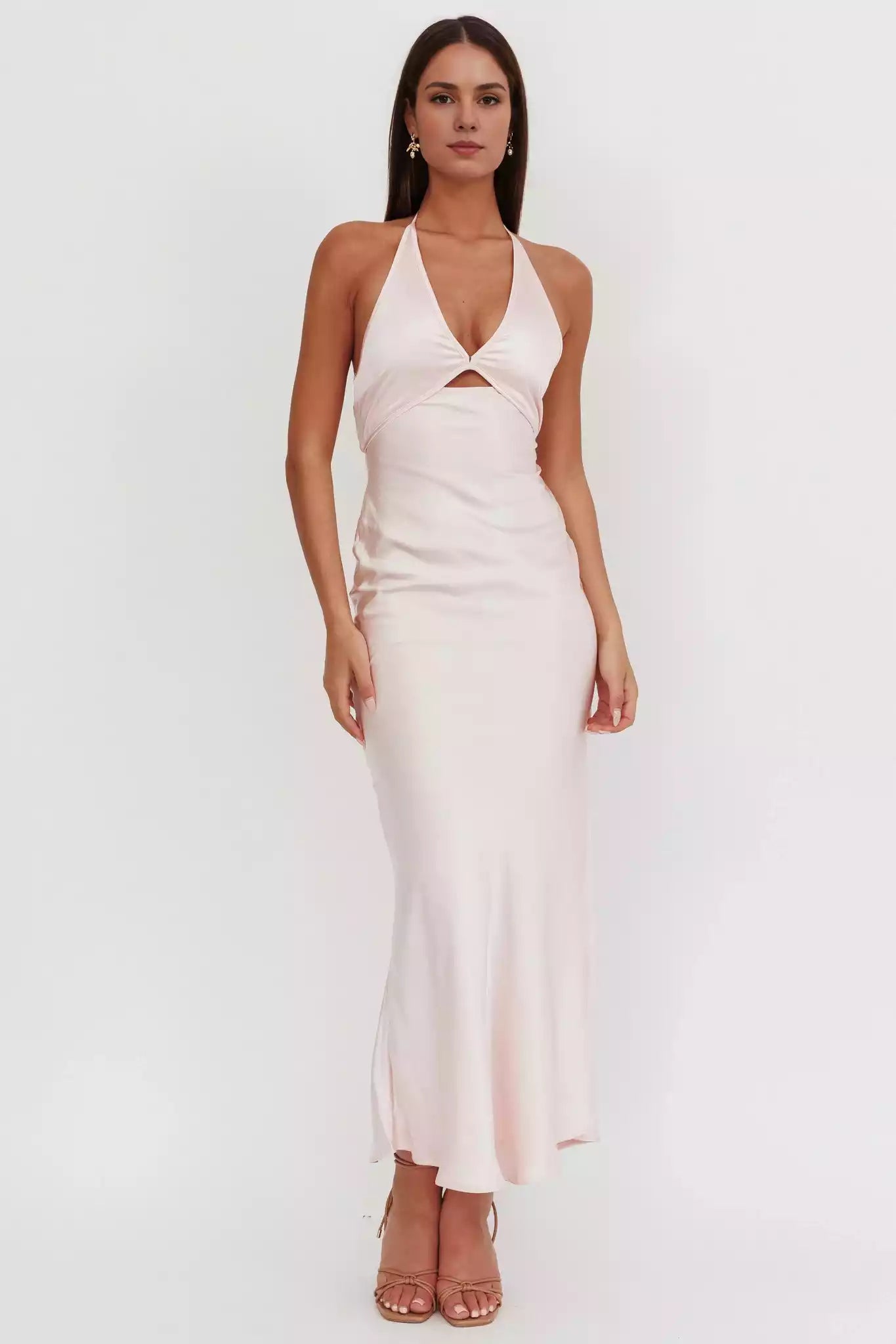 Elegant lock hole bust, backless bust, lined back with zipper, Bridesmaid Dresses