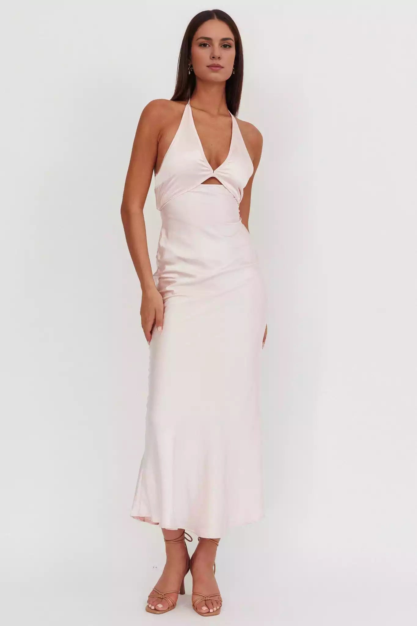 Elegant lock hole bust, backless bust, lined back with zipper, Bridesmaid Dresses