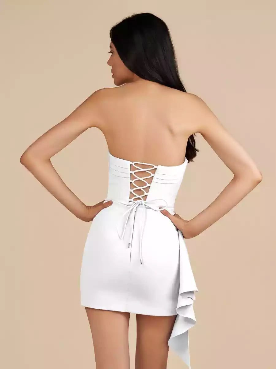 Elegant off shoulder tight slit back strap with graceful curves that perfectly fit the body Homecoming Dresses