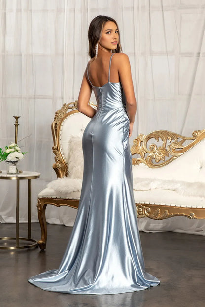 Elegant satin Sweetheart Sleeveless Back Zip Mermaid Floor length  prom dress for women