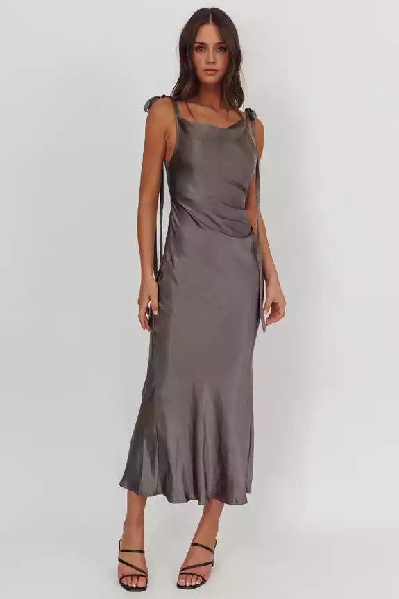 Elegant satin shoulder strap scarf with zipper on the side of the collar Bridesmaid Dresses