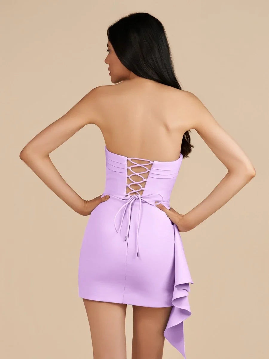 Elegant short off shoulder sleeveless slit showcases confidence and wins praise Homecoming Dresses