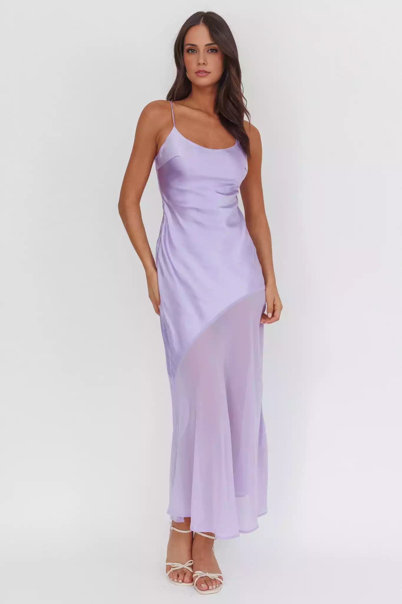 Elegant unlined thin shoulder strap with side zipper satin Bridesmaid Dresses