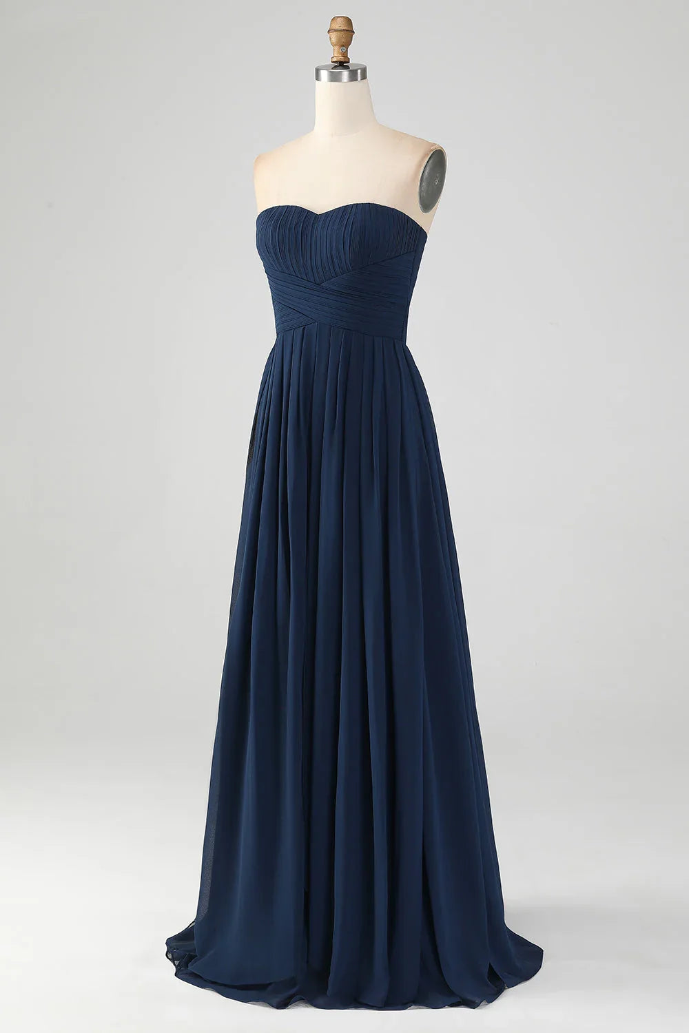 Enchanting A-line sweetheart pleated dress and floor bridesmaid gown