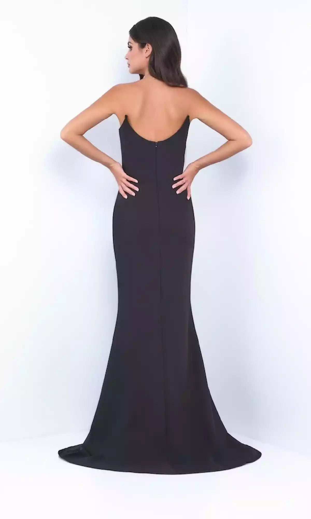 Eternal and elegant mermaid long strapless round neck backless slim cut Prom Dresses