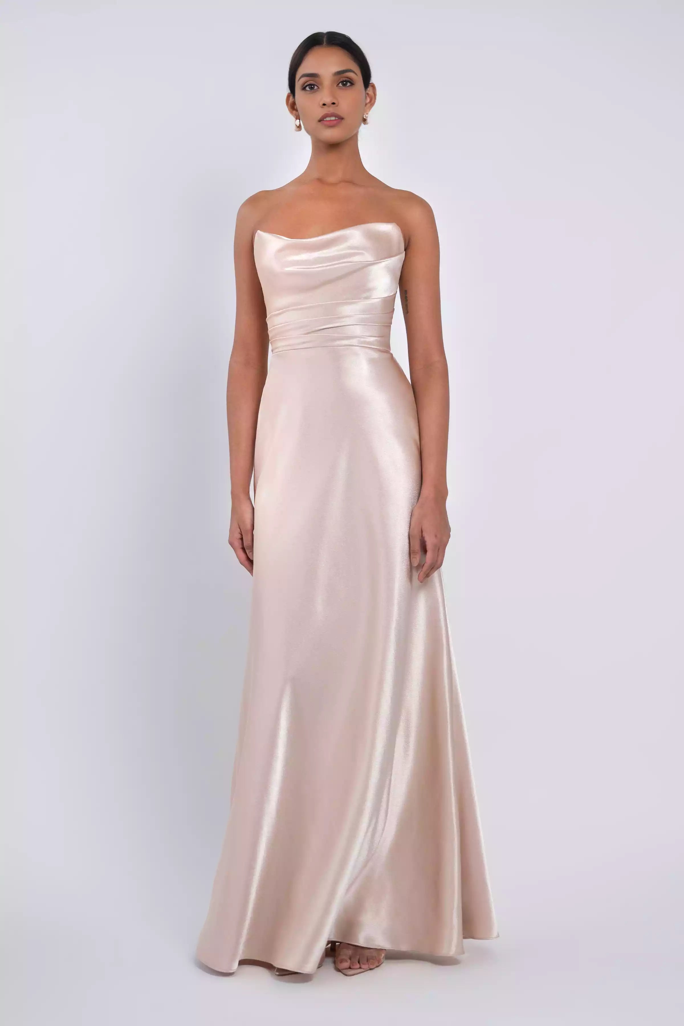 Eternal elegance, exquisite sagging corset with slim fit and flared diagonal skirt, Evening Dresses