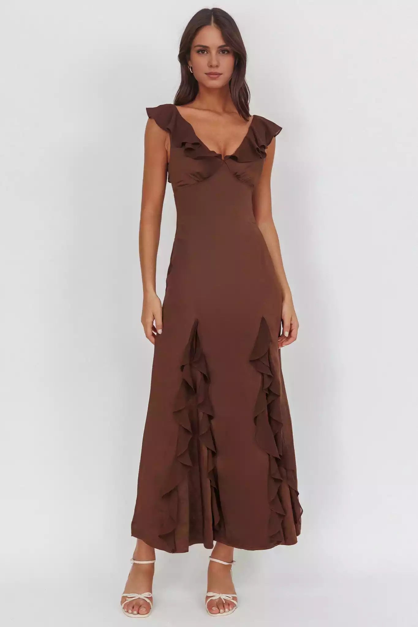 Exquisite ruffled edges with unlined back and zipper for stunning styling Prom Dresses