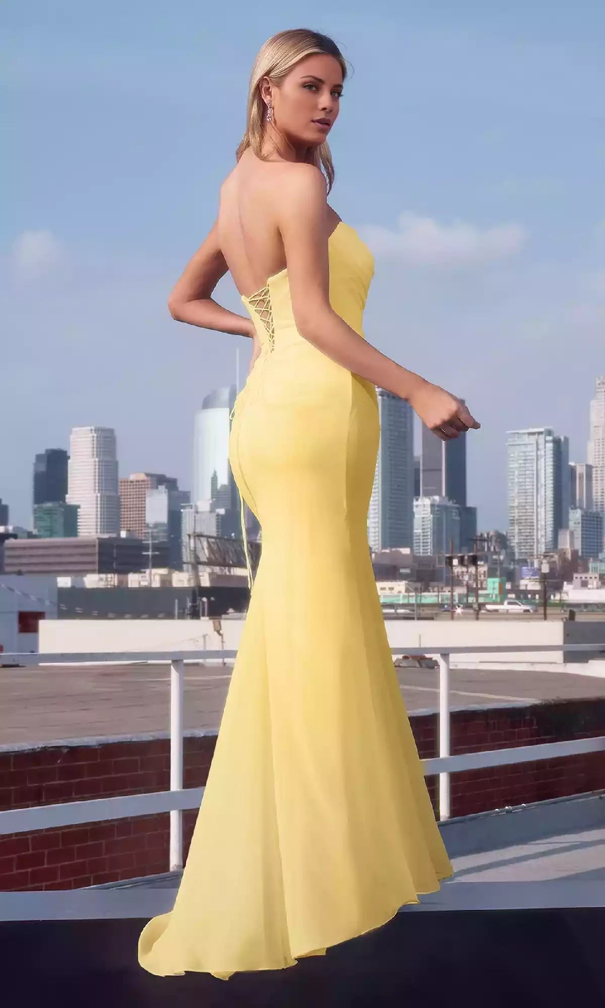 Exquisite strapless long low round neck with delicate pleats, lace up backless pleats Prom Dresses