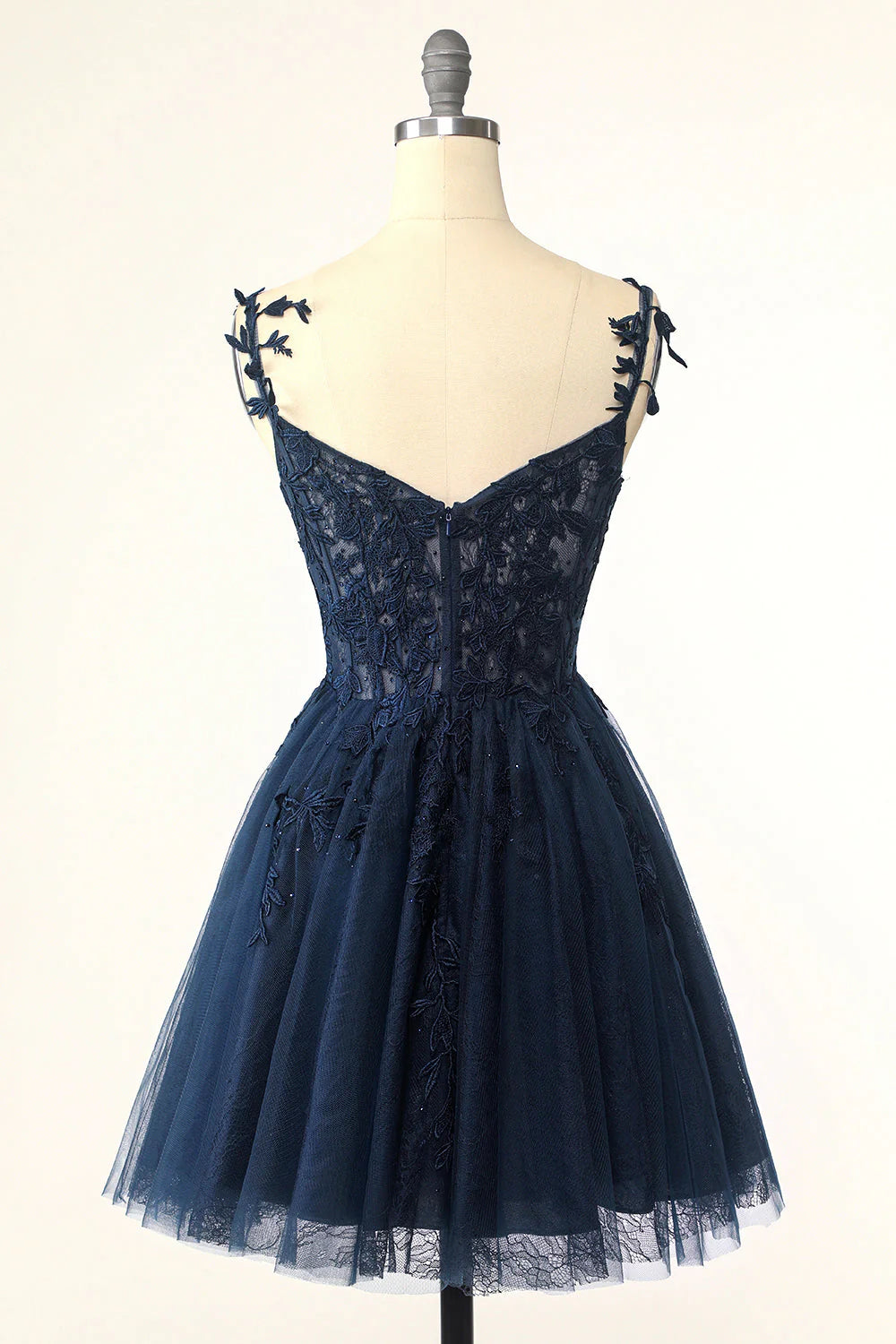 Fashionable A-line spaghetti strap short decal back to school dress