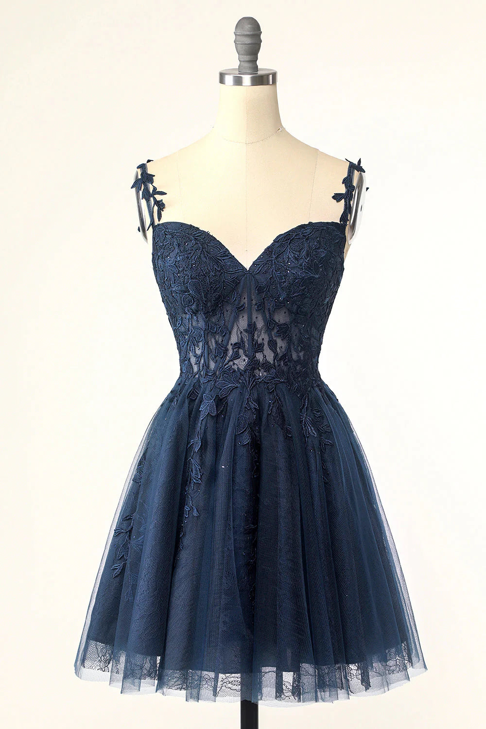 Fashionable A-line spaghetti strap short decal back to school dress