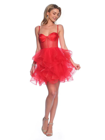 Fashionable Red A-Line Sweetheart Sleeveless Lace Up Short-Mini Homecoming Dress hot sale